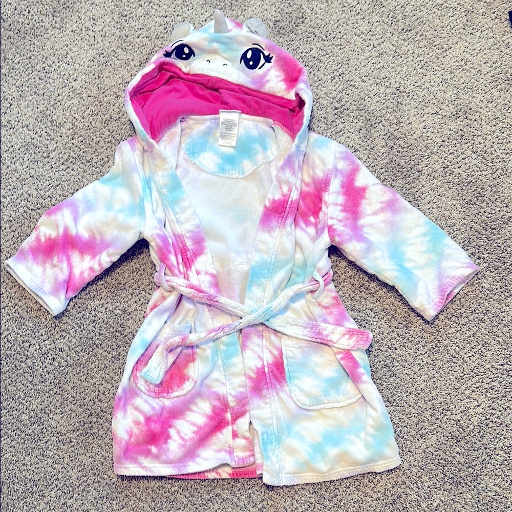 Unicorn Tie-Dye robe/ after pool wearable towel